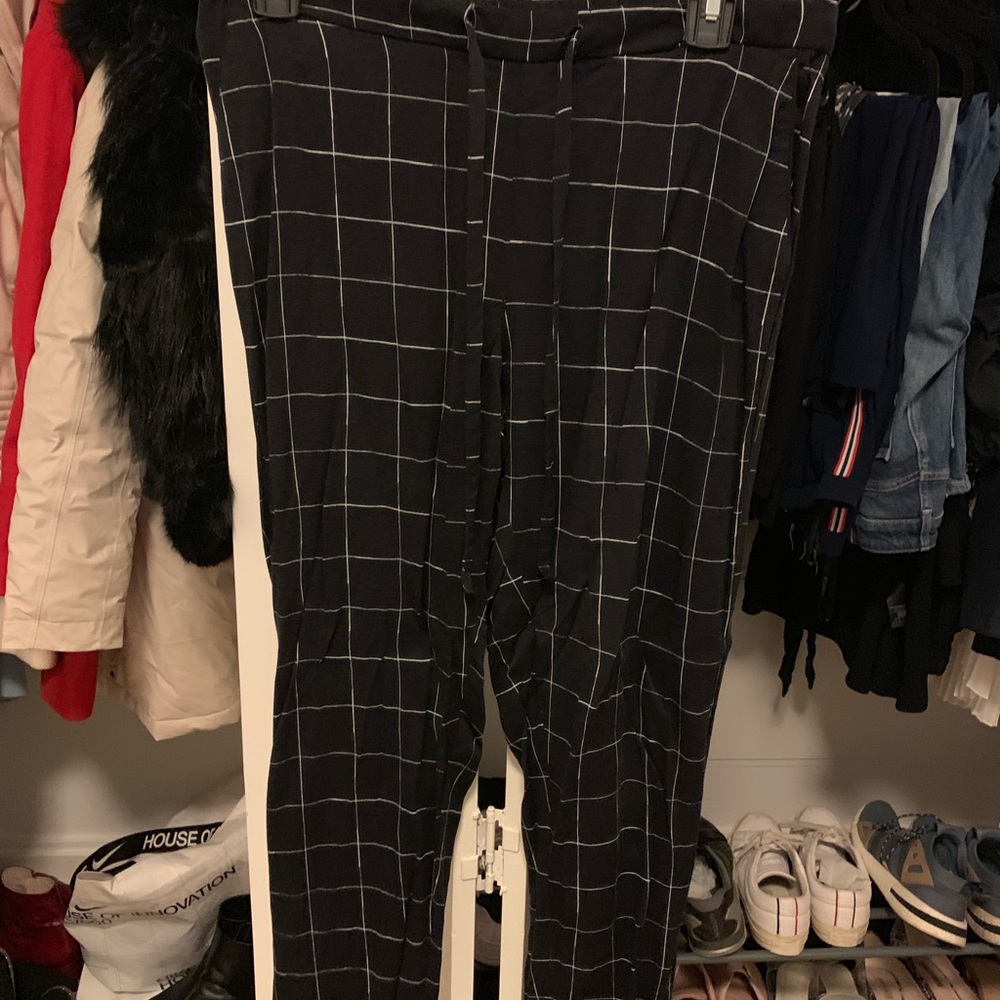 MANGO grid trouser pants
